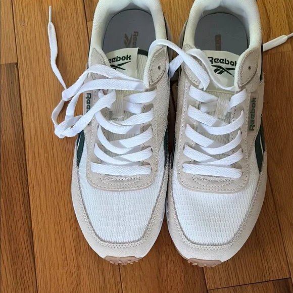 Reebok | Shoes | Reebok White And Tan Athletic Shoes | Poshmark
